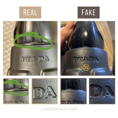 fake prada loafers vs real|prada shoes counterfeit.